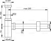 AlcaPlast A401 DESIGN mosdószifon DN32 DESIGN, fém, szögletes