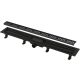 AlcaPlast APZ10 BLACK 950 mm Zuhanyfolyóka peremmel perforált rácsokhoz, fekete-matt