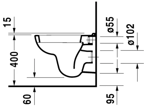 Duravit D-Code Fali WC Compact mélyöblítésű 22110900002