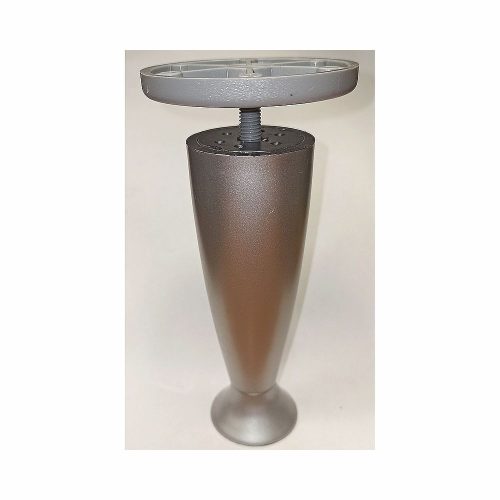 Szekrényláb (bútorláb) műanyag mattezüst 14 cm magas (4 db/csomag)