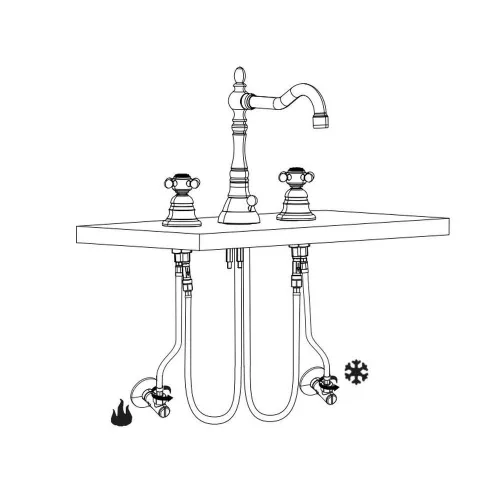 FIMA Carlo Frattini OLIVIA bidé csaptelep króm-arany 5002 (3-pontos) Kiárusítás!