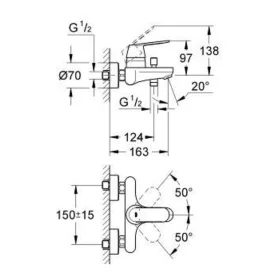   Grohe EUROSMART Cosmopolitan kádcsaptelep (32831000) - Bemutató darab kiárusítás!
