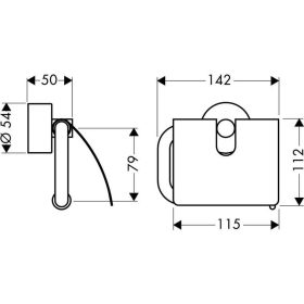  Hansgrohe-Axor UNO WC papírtartó 415380000 Bemutató darab kiárusítás!