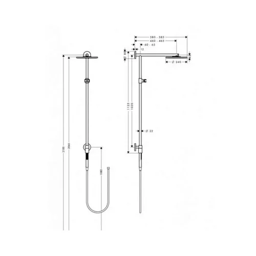 Hansgrohe Raindance Connect 240 zuhanyszett csaptelep nélkül (27164000) Bemutató darab kiárusítás!