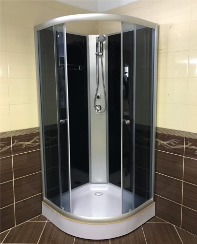 Aqualife Opal 508C Fekete zuhanykabin 80 x 80 x 205 cm Tető nélkül