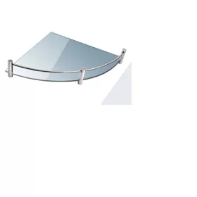   Roltechnik UNO / QUATRO 20 x 20 cm Sarok üvegpolc satinato 0622-99