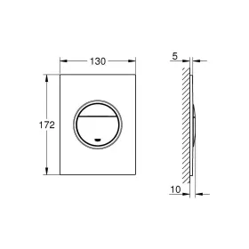 Grohe Nova Cosmopolitan S nyomólap króm 130x172mm 37601000