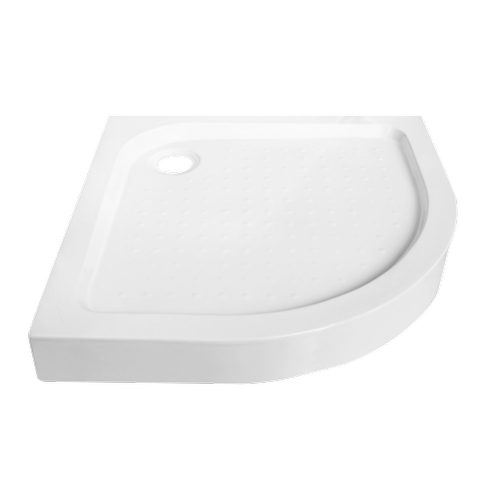 Sanotechnik VESTA zuhanytálca íves 80x80x15cm R550, ABS, levehető előlappal,    lábbal, szifonnal (P28W)