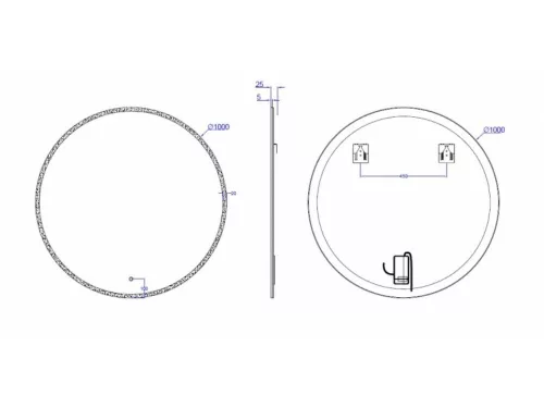 Arezzo LED  tükör kerek 100 cm AR-3052