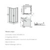 Sanplast KN/TX5b-90x100 sbW15 zuhanykabin szögletes sarok tolóajtós, fényes keret, hullámmintás üveg (5mm)
