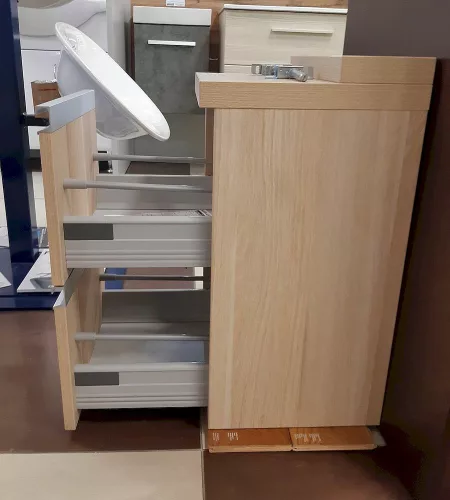 SANGLASS Q-LINE fali komód fiókos moongori tölgy
