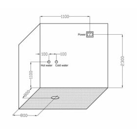   Sanotechnik CUBA hidromasszázs zuhanykabin 130x130x228 cm TR25