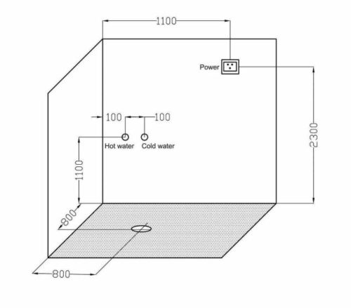 Sanotechnik CUBA hidromasszázs zuhanykabin 130x130x228 cm TR25