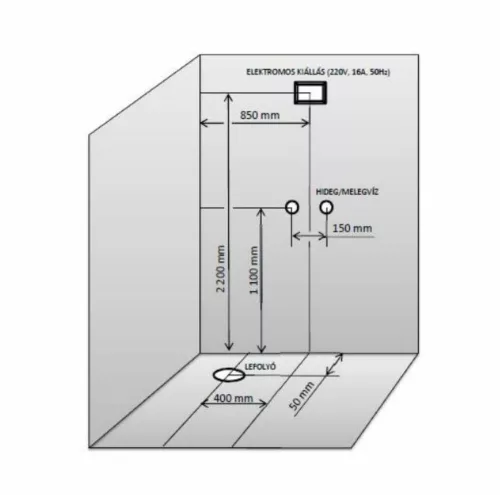 Sanotechnik komplett hidromasszázs zuhanykabin 85x170x223 cm PR170