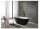 Sanotechnik MANHATTAN térben álló fürdőkád fekete/fehér  170x80,6x60 cm G9030