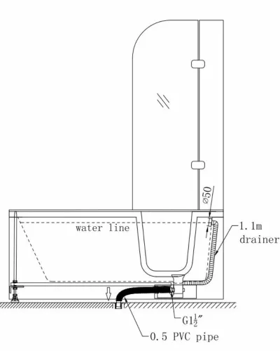 Sanotechnik PAROS WALK-IN fürdőkád JOBBOS 170x76x61 cm G9026