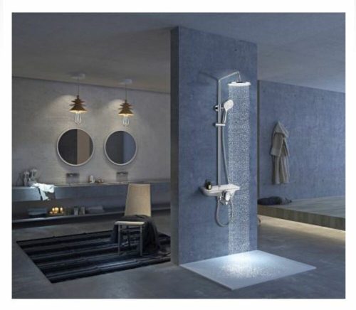 Sanotechnik AS703 fehér zuhanyrendszer kádtöltővel 86-121x28x55cm