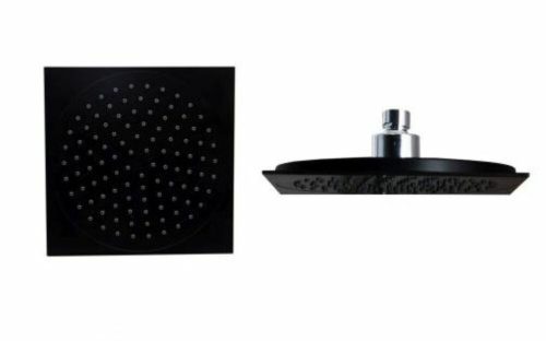 Sanotechnik AB400 szögletes fekete esőztető fejzuhany AB100 zuhanyrendszerhez