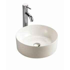   Sanotechnik SLIM ráépíthető kerámia mosdó kerek K422  41x41x14,3 cm