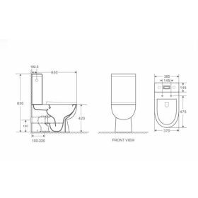 Sanotechnik MONO monoblokkos WC Rimless 38,5x83x65 cm R3030