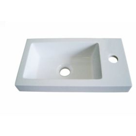   Sanotechnik LEON ráépíthető öntött márványmosdó 40x22x9,8 cm D4001