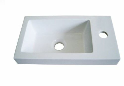Sanotechnik LEON ráépíthető öntött márványmosdó 40x22x9,8 cm D4001