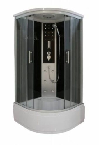 Sanotechnik VITA íves fekete hidromasszázs zuhanykabin 90x90x215 cm CL97