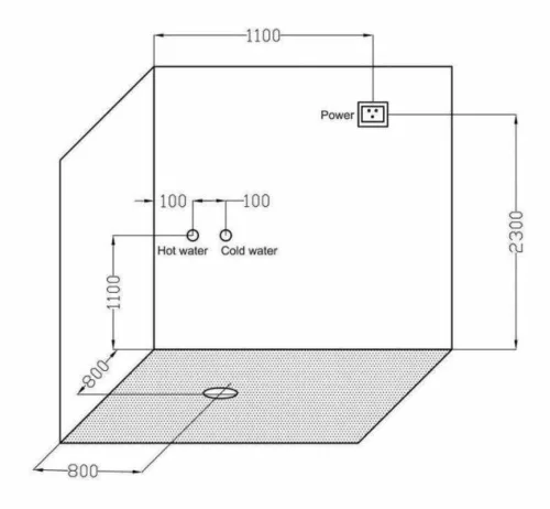 Sanotechnik VITA íves fekete hidromasszázs zuhanykabin 90x90x215 cm CL97