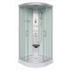 Sanotechnik RUMBA íves fehér hidromasszázs zuhanykabin 90x90x215 cm CL88