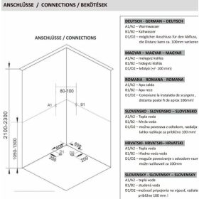   Sanotechnik SKY3 szögletes hidromasszázs zuhanykabin 80x120x225 cm CL75