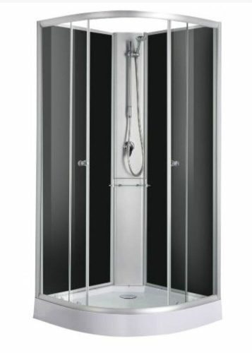 Sanotechnik RIO íves fekete komplett hidromasszázs zuhanykabin 90x90x210 cm PS03B