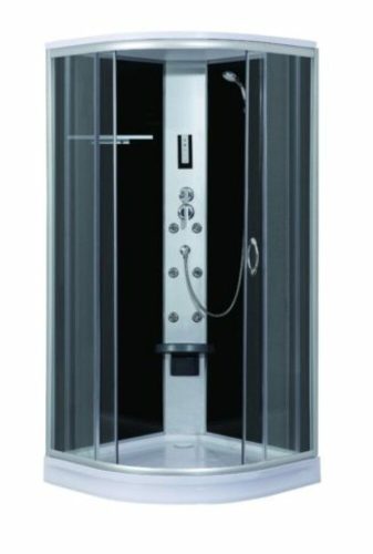 Sanotechnik SCALA komplett hidromasszázs zuhanykabin fekete 90x90x215cm TR70
