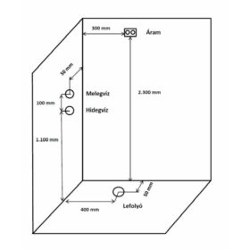   Sanotechnik SCALA komplett hidromasszázs zuhanykabin fekete 90x90x215cm TR70