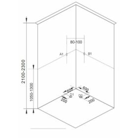   Sanotechnik OCEAN1 komplett zuhanykabin íves króm 80x80x203 cm PS12
