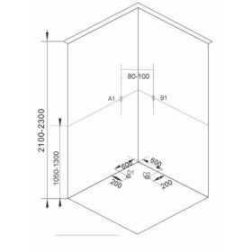   Sanotechnik IDEA2 komplett zuhanykabin íves ezüst 90x90x203 cm PS11