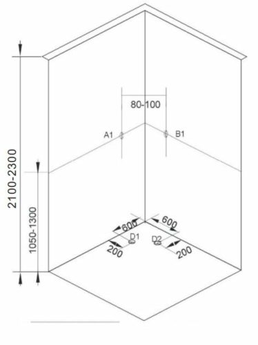 Sanotechnik IDEA2 komplett zuhanykabin íves ezüst 90x90x203 cm PS11