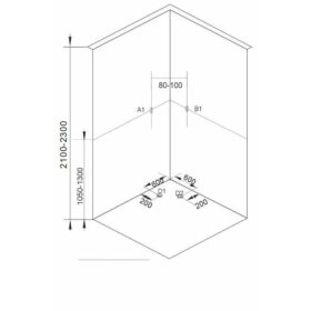   Sanotechnik IDEA1 komplett zuhanykabin íves fehér 80x80x203 cm PS10