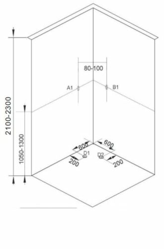 Sanotechnik IDEA1 komplett zuhanykabin íves fehér 80x80x203 cm PS10