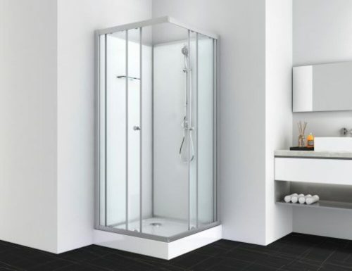 Sanotechnik FORTE2 komplett  zuhanykabin szögletes ezüst 90x90x203 cm  PS15