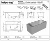 Kolpa Evelin egyenes fürdőkád 160x70cm kádlábbal és szifonnal AKCIÓ!