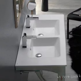   CeraStyle IBIZA - porcelán mosdókagyló - DUPLA - 121 x 51 cm