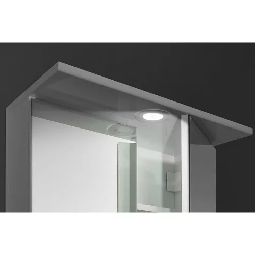 Polwood LINK 60 tükrösszekrény + LED világítás, magasfényű fehér