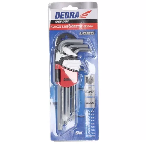 Dedra Imbuszkulcsok 1,5-10mm (9 db) CrV