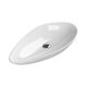 CeraStyle OLIVE - PULTRA ültethető - Top Counter - porcelán mosdó - 75 x 38 cm fehér