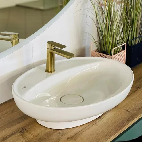 CeraStyle - Top Counter pultra ültethető porcelán mosdó - LAL C - ovális - 60 x 46 cm