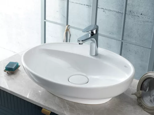 CeraStyle - Top Counter pultra ültethető porcelán mosdó - LAL C - ovális - 60 x 46 cm
