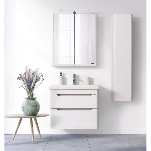 Polwood SOFT 65 tükrös szekrény fehér 65x78,3x22,6cm