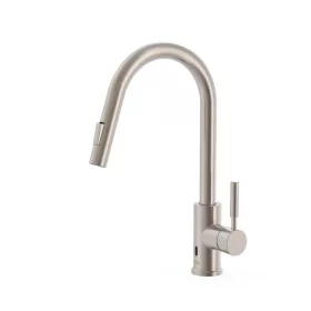   Tres elektronikus mosogató csaptelep kihúzható fejjel, rozsdamentes acél