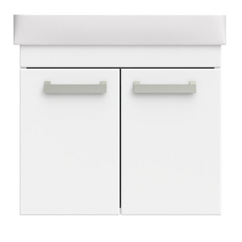 Polwood NEON 60 fürdőszoba bútor kerámia mosdóval, matt fehér