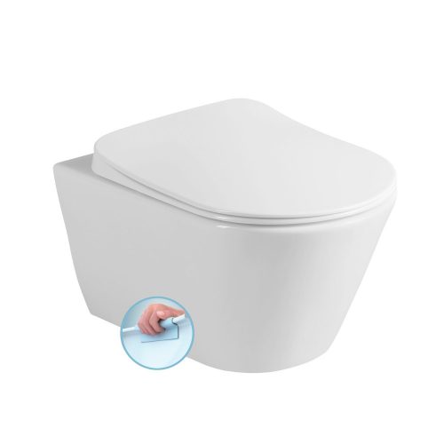 Sanovit AVVA fali WC - rimless - perem nélkül - rejtett szerelésű - mély öblítésű